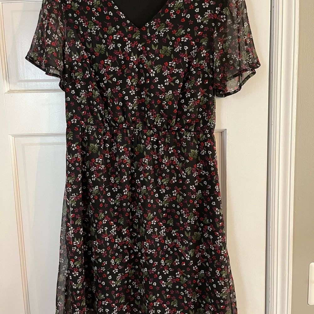Vero Moda Black Dress with Floral Design